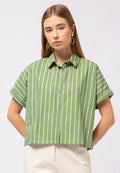 Striped Crop Blouse