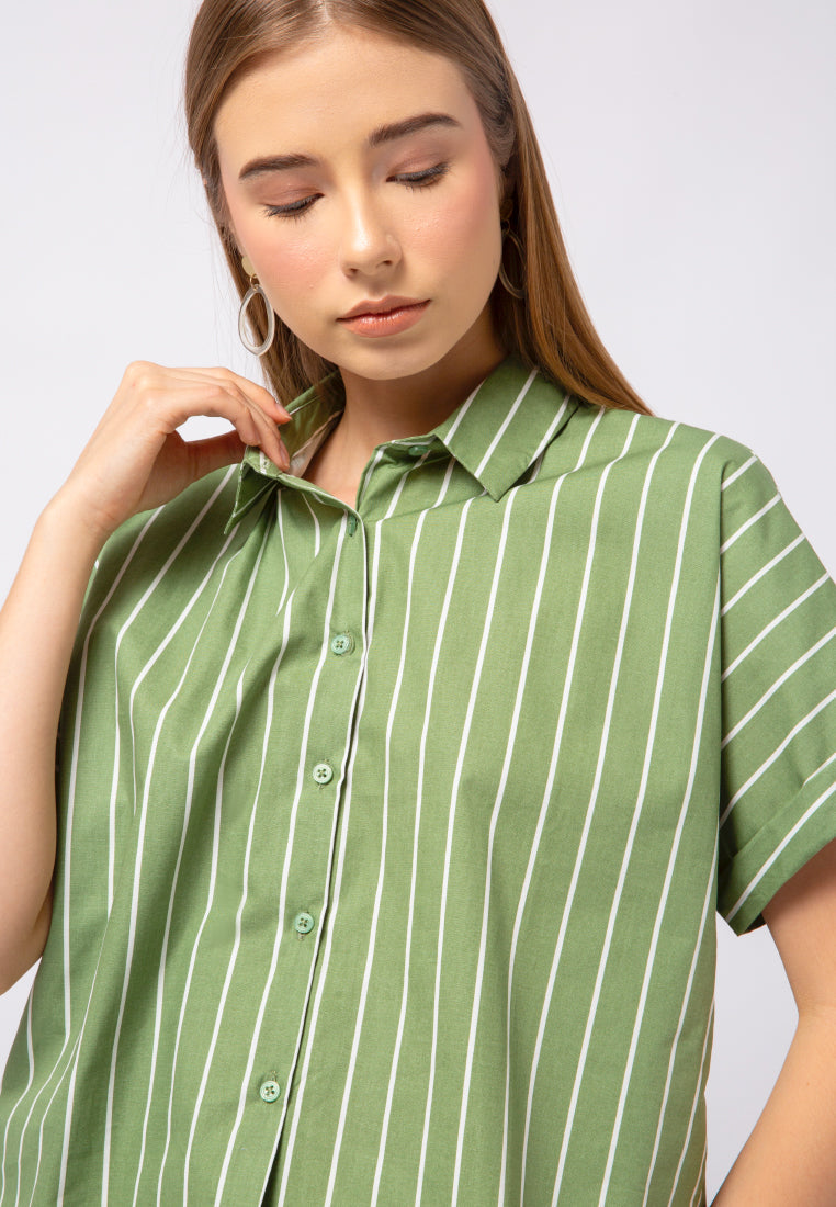 Striped Crop Blouse