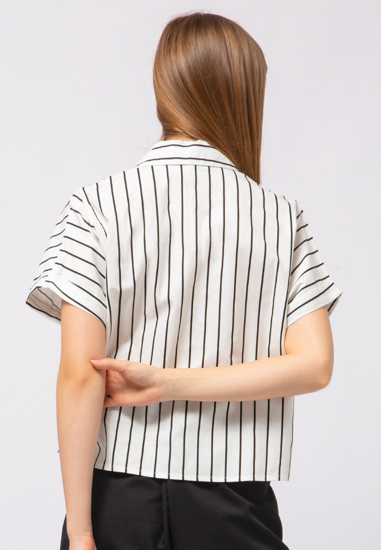 Striped Crop Blouse