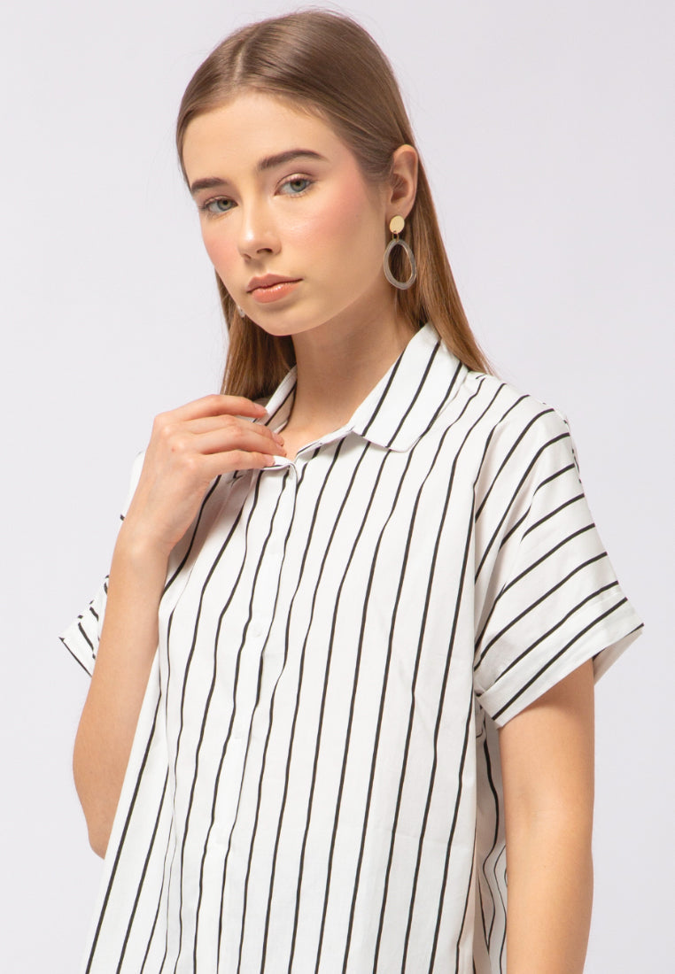 Striped Crop Blouse