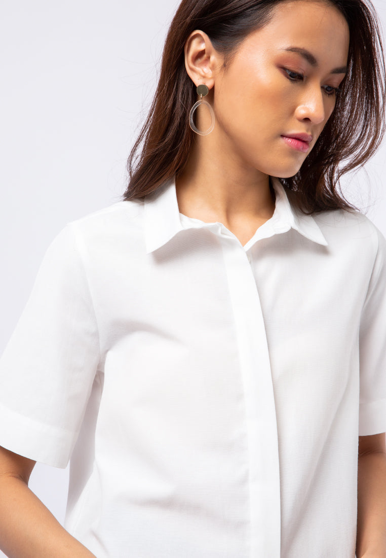 Regular Fit Short Sleeve Blouse