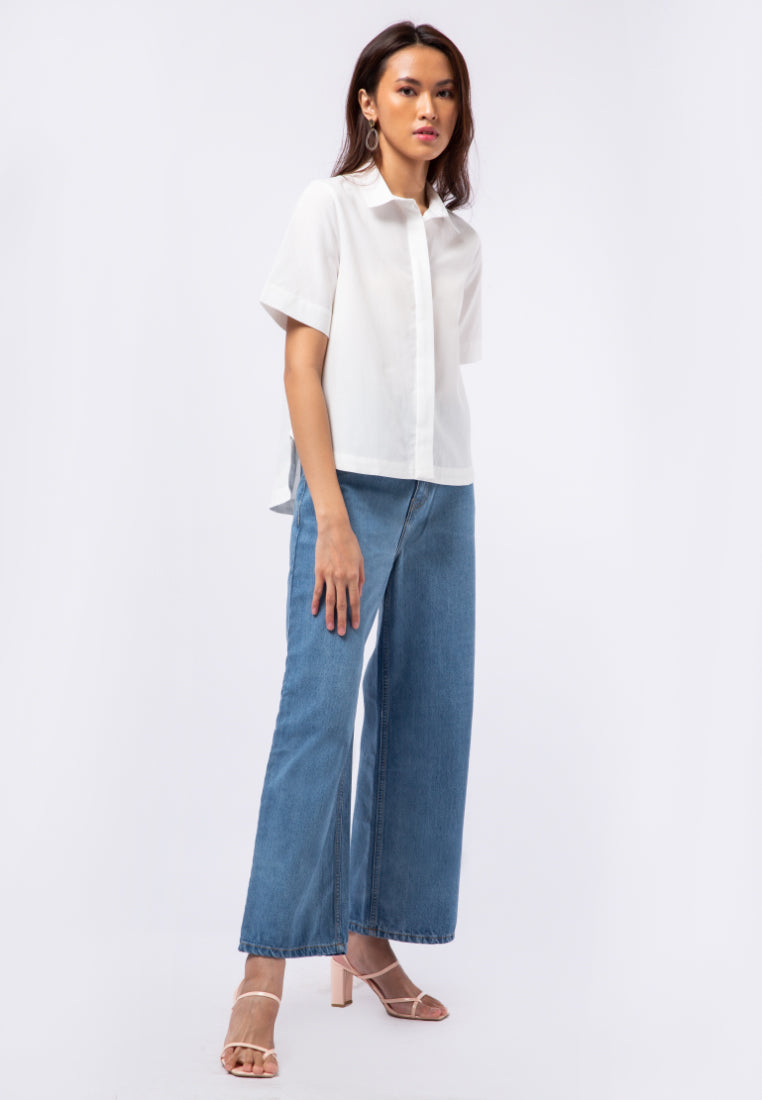 Regular Fit Short Sleeve Blouse