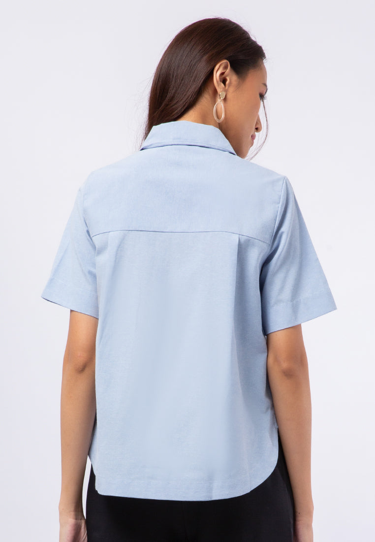 Regular Fit Short Sleeve Blouse