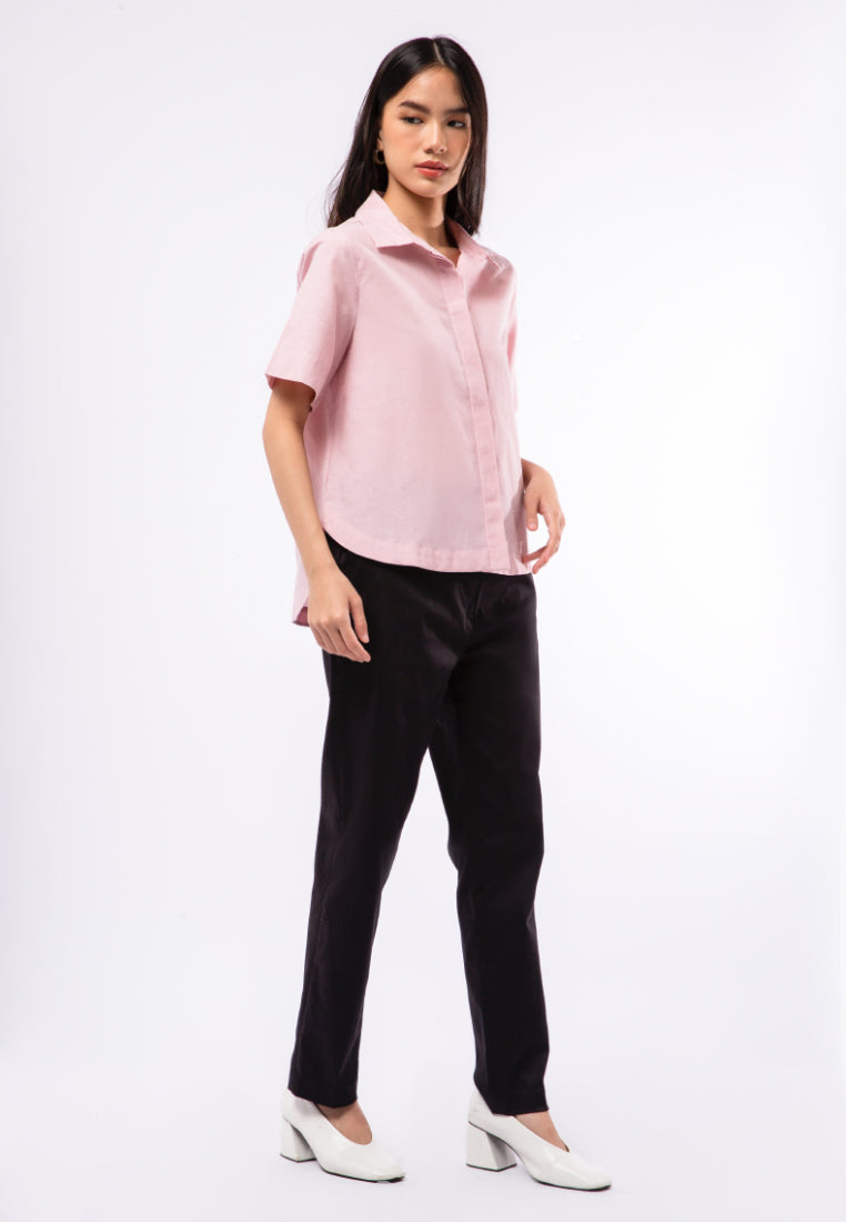 Blouse with High Low Hemline
