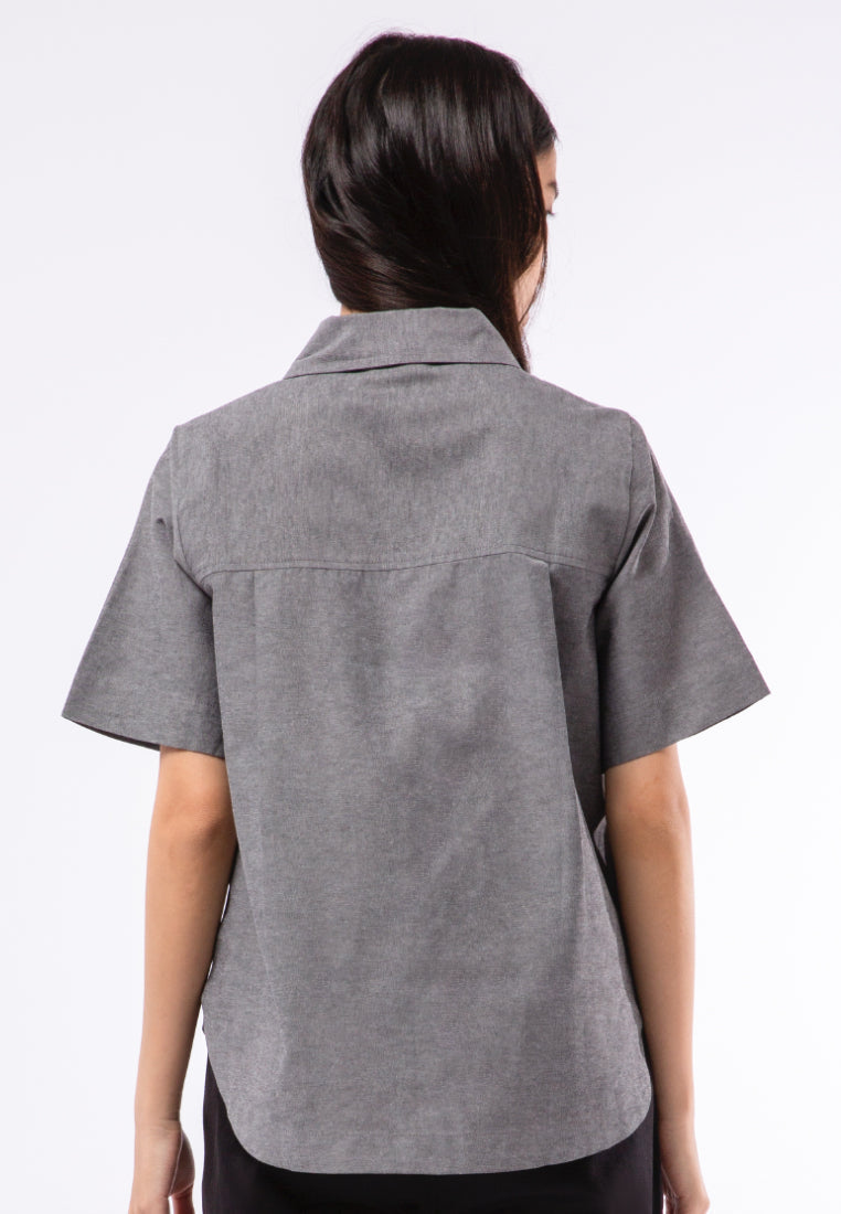 Blouse with High Low Hemline