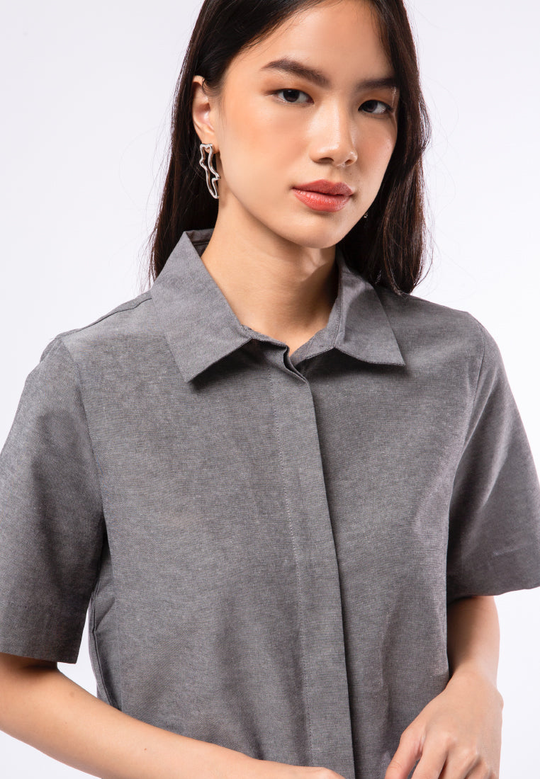 Blouse with High Low Hemline
