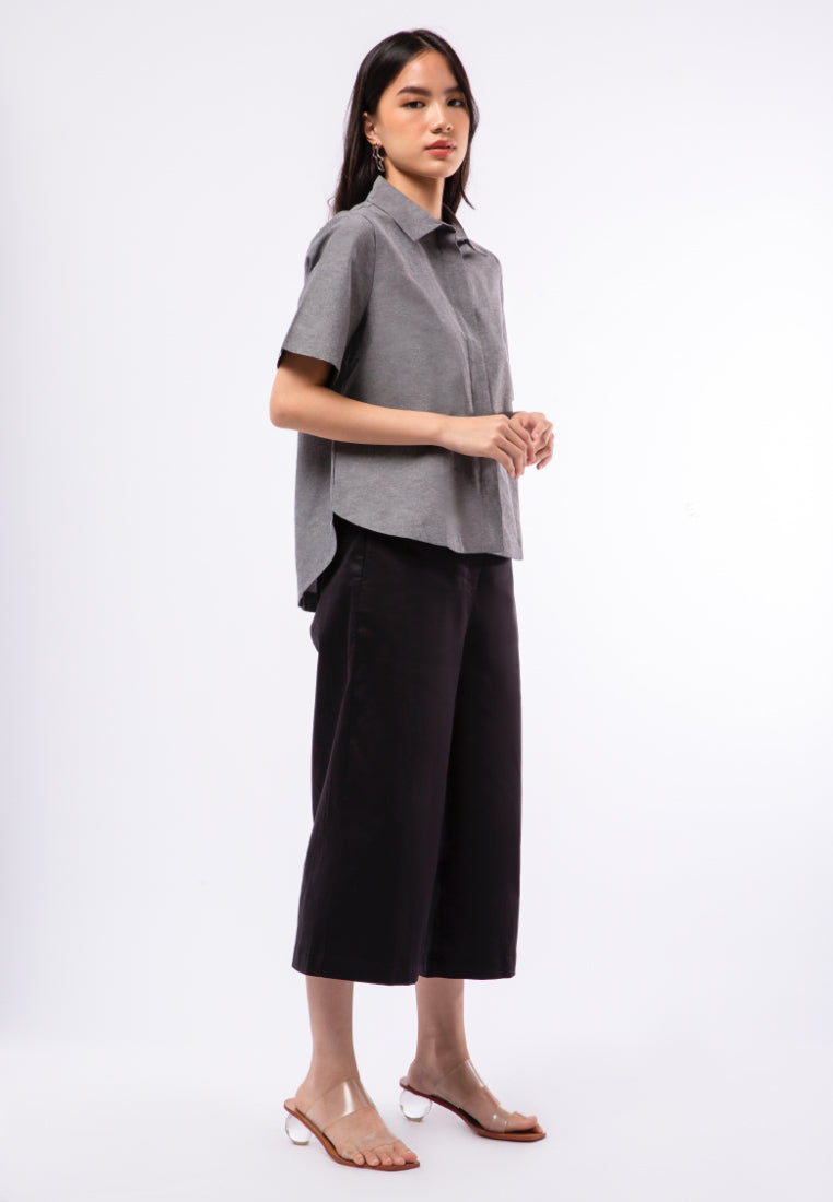 Blouse with High Low Hemline