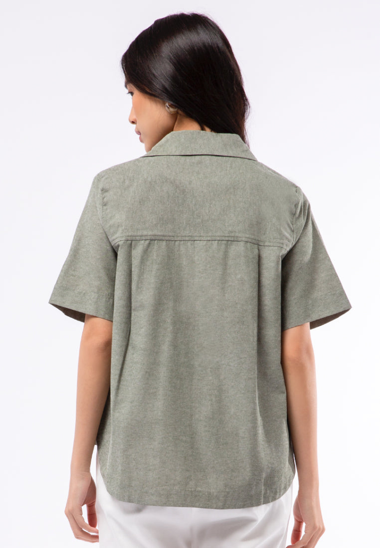 Blouse with High Low Hemline