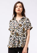Printed Short Sleeve Blouse