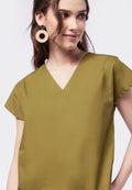 Short Sleeve V-Neck Blouse