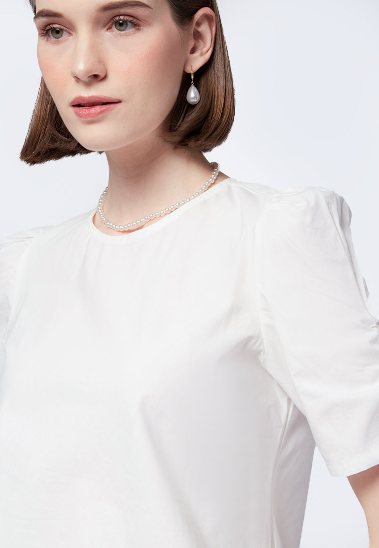 Runched Short Sleeve Top