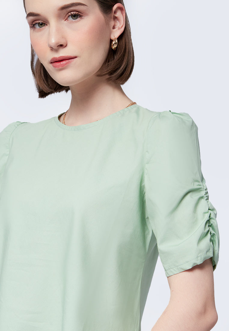 Runched Short Sleeve Top