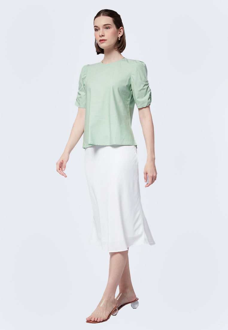 Runched Short Sleeve Top