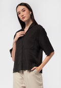 Short Sleeve V-Neck Blouse