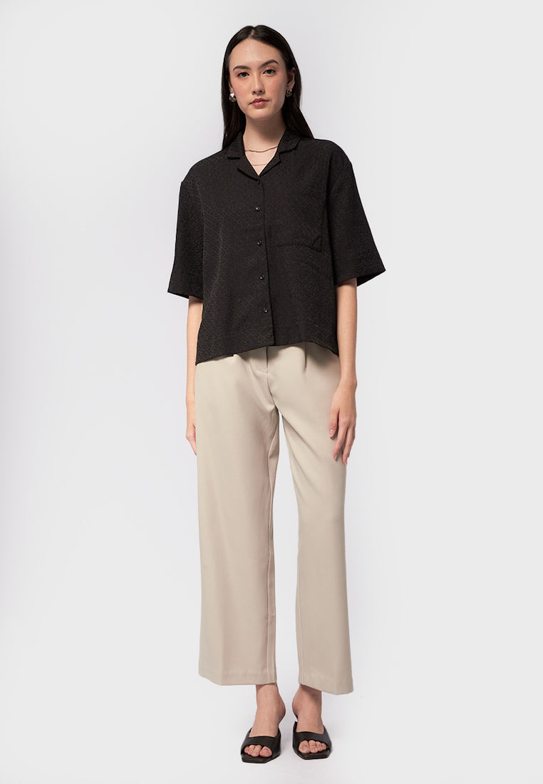 Short Sleeve V-Neck Blouse