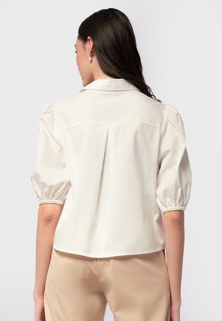 Balloon Short Sleeve Blouse