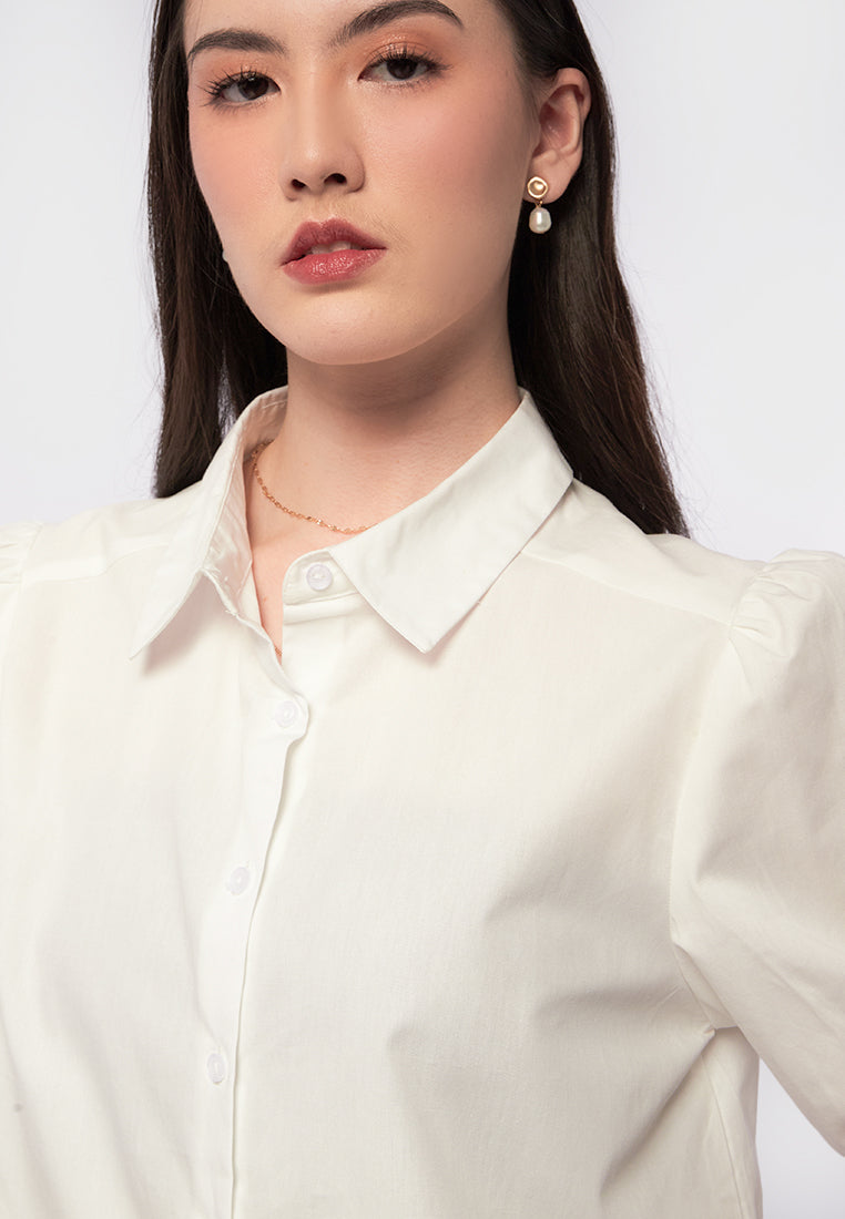 Balloon Short Sleeve Blouse