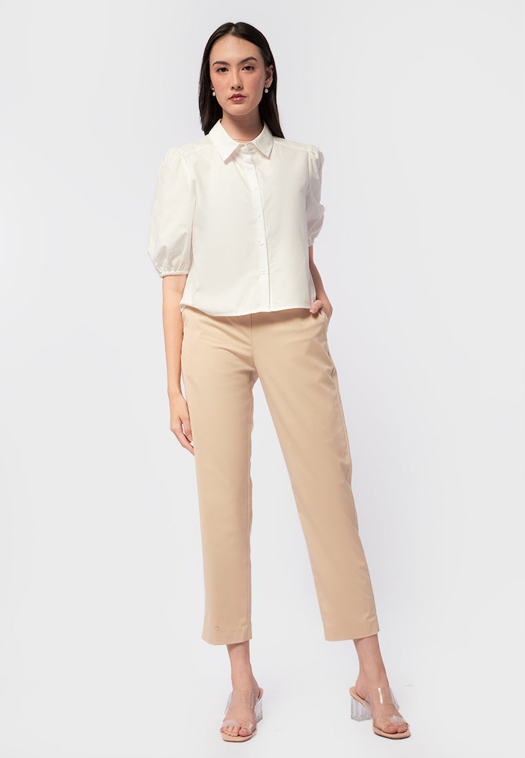 Balloon Short Sleeve Blouse