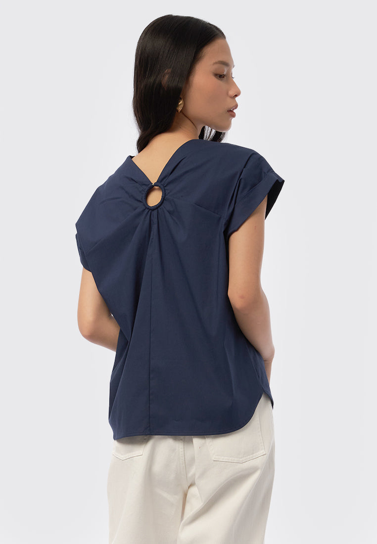 O-Ring Short Sleeve Blouse