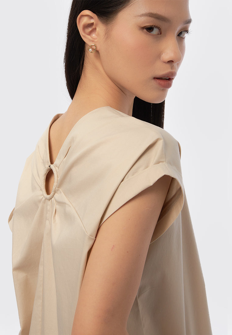 O-Ring Short Sleeve Blouse