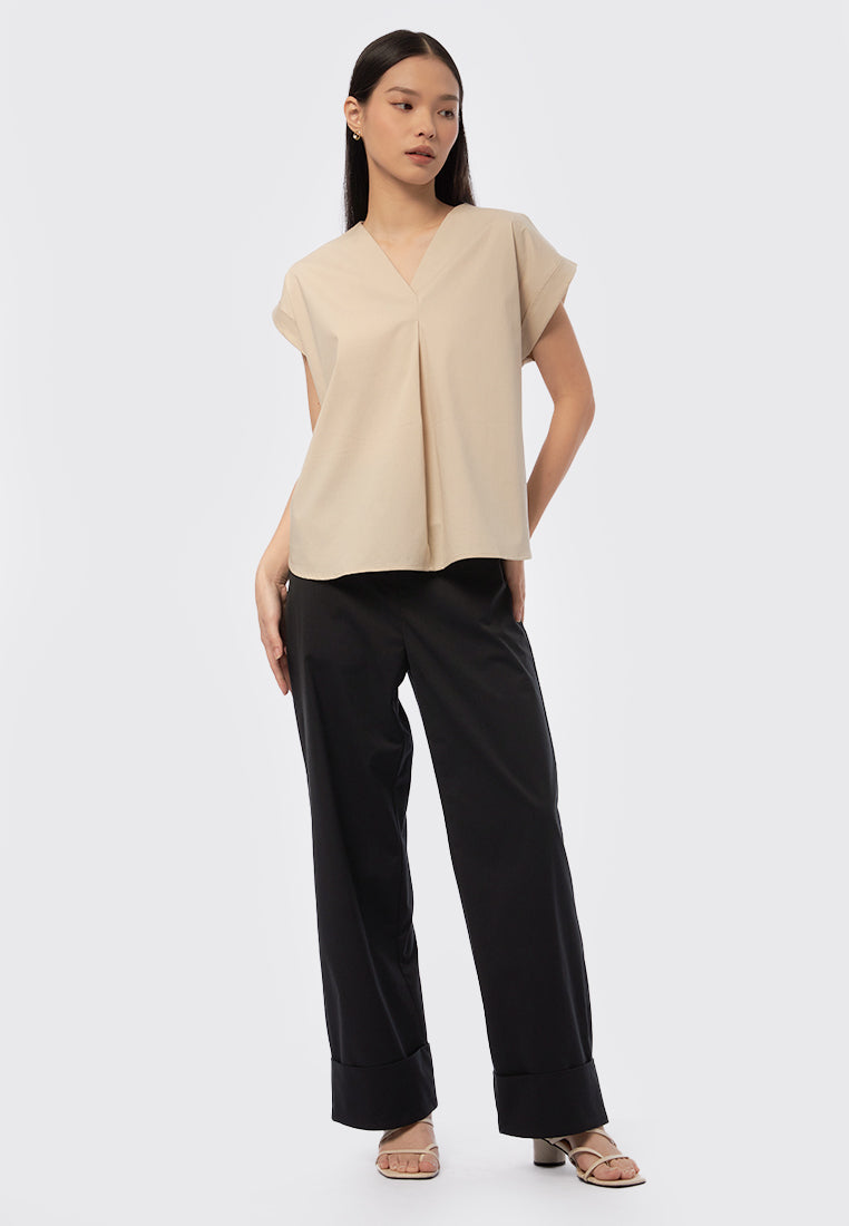 O-Ring Short Sleeve Blouse