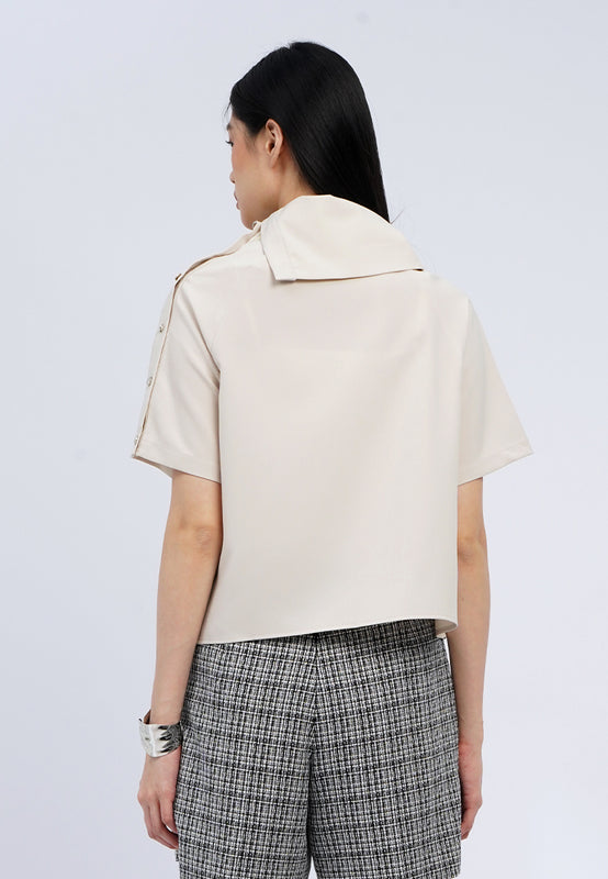 Asymmetrical Collar Blouse