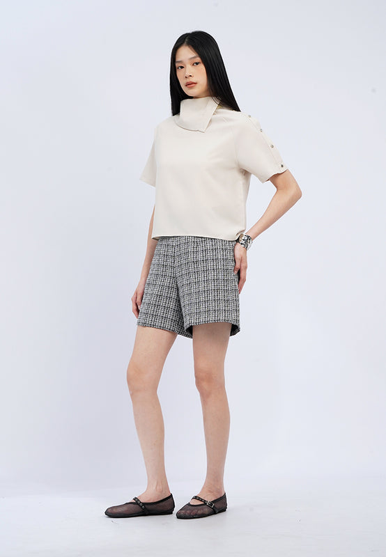 Asymmetrical Collar Blouse