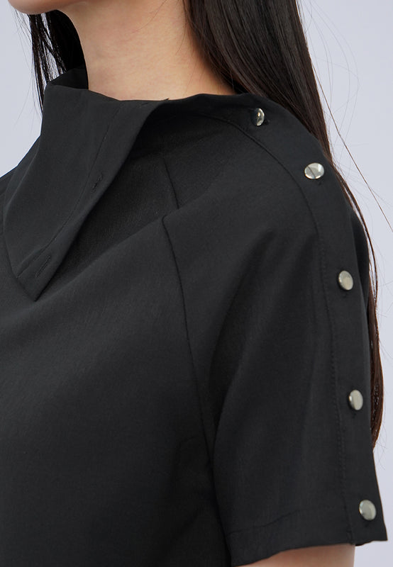 Asymmetrical Collar Blouse
