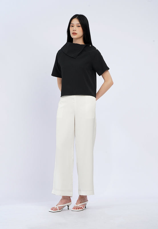 Asymmetrical Collar Blouse