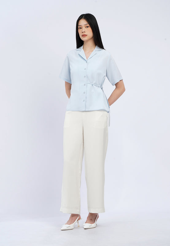 Tied Details Short Sleeve Blouse