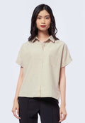 Short Sleeve Boxy Shirt with Pocket