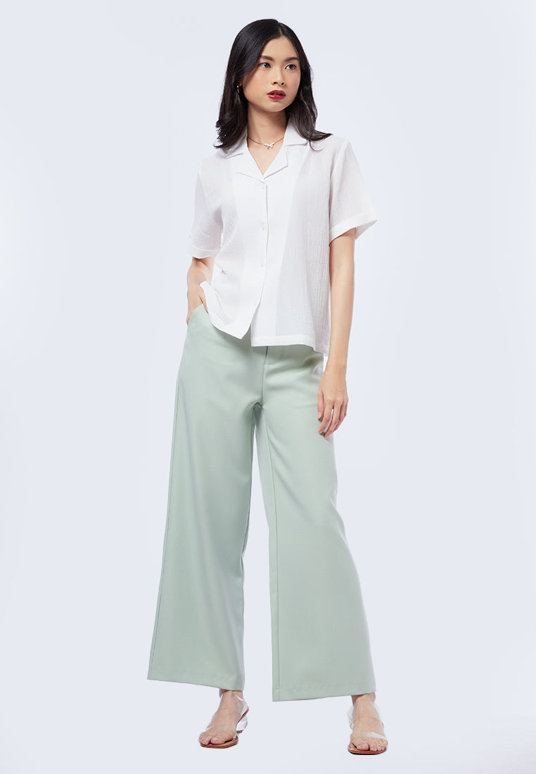 Short Sleeve Crinkle Blouse