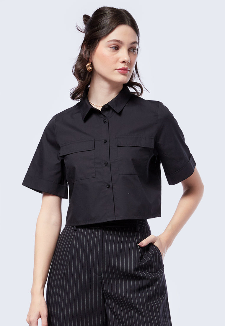 Regular Fit Short Sleeve Blouse