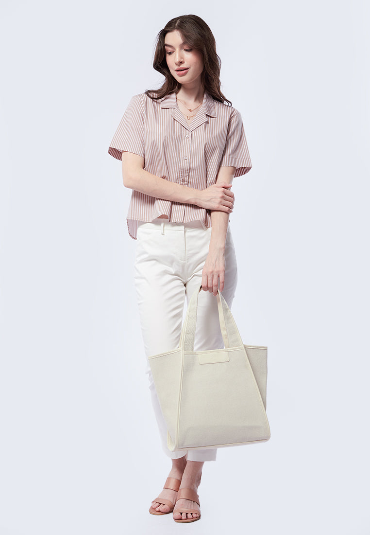 Printed Short Sleeve Blouse