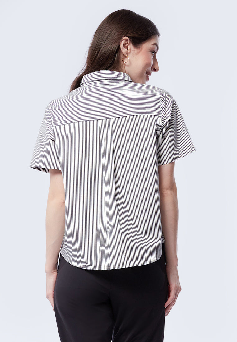 Short Sleeve Stripes Shirt