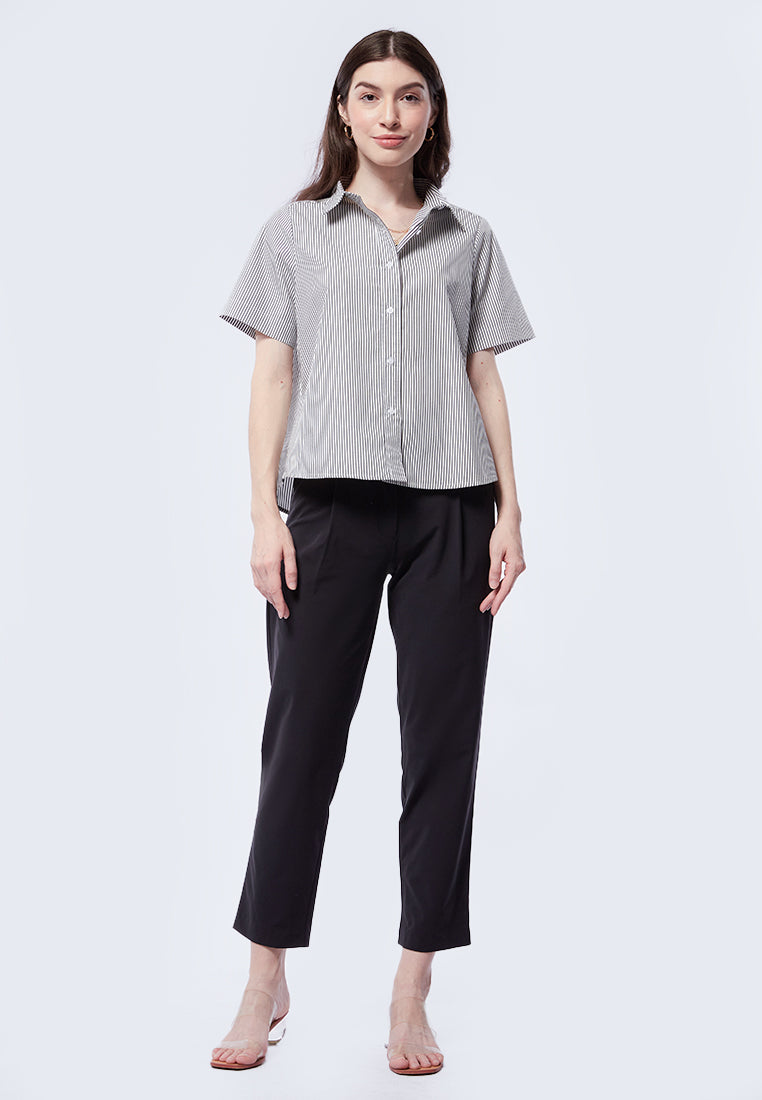 Short Sleeve Stripes Shirt