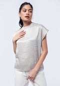 Crew Neck Short Sleeve Blouse