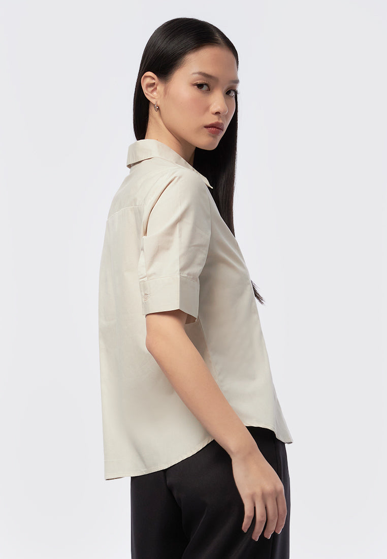 Regular Fit Short Sleeve Blouse
