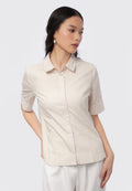 Short Sleeve Stripe Blouse