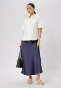 Short Sleeve Oxford Shirt Off White