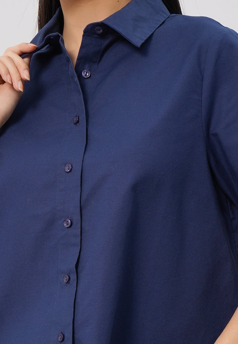 Short Sleeve Oxford Shirt Navy