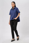 Short Sleeve Oxford Shirt Navy