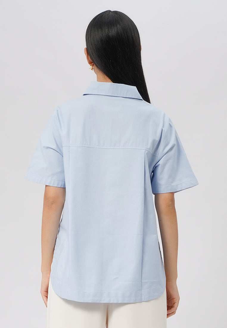 Short Sleeve Oxford Shirt Lt. Blue