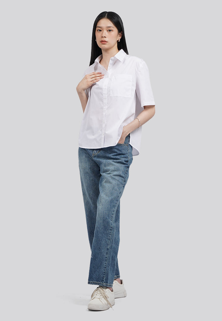 Easy Care Oversized Short Sleeve Shirt