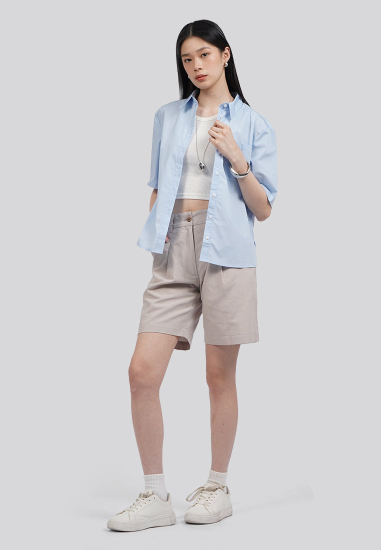Easy Care Oversized Short Sleeve Shirt