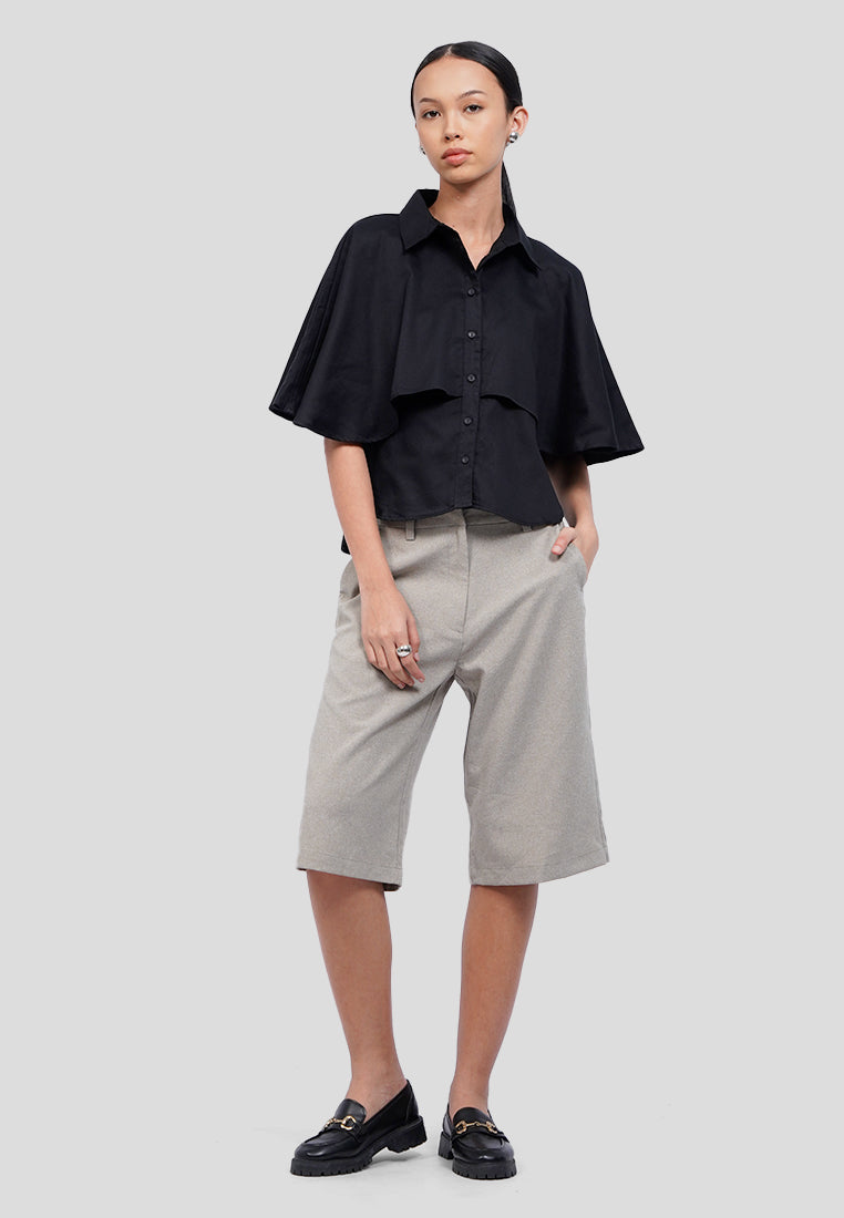 Layered Short Sleeve Blouse