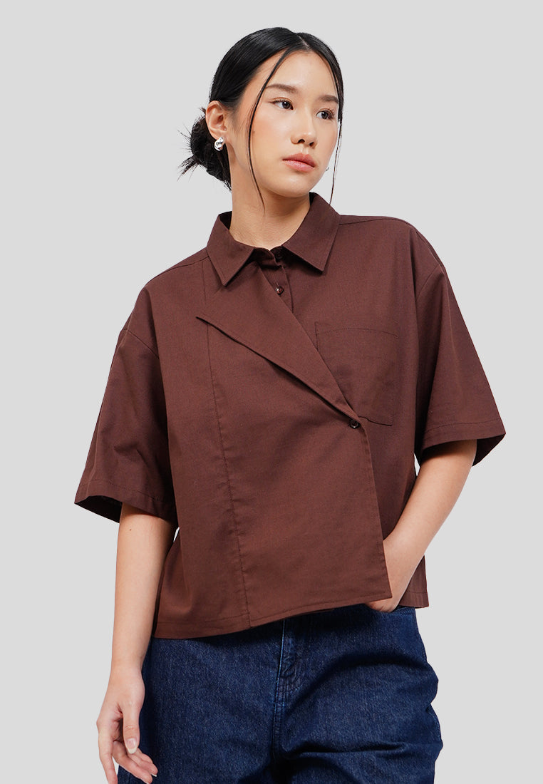 Statement Collar Boxy Shirt