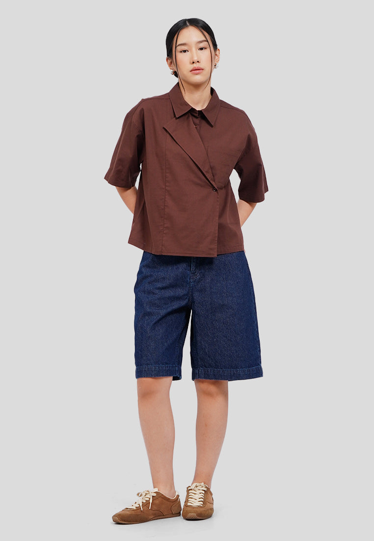 Statement Collar Boxy Shirt