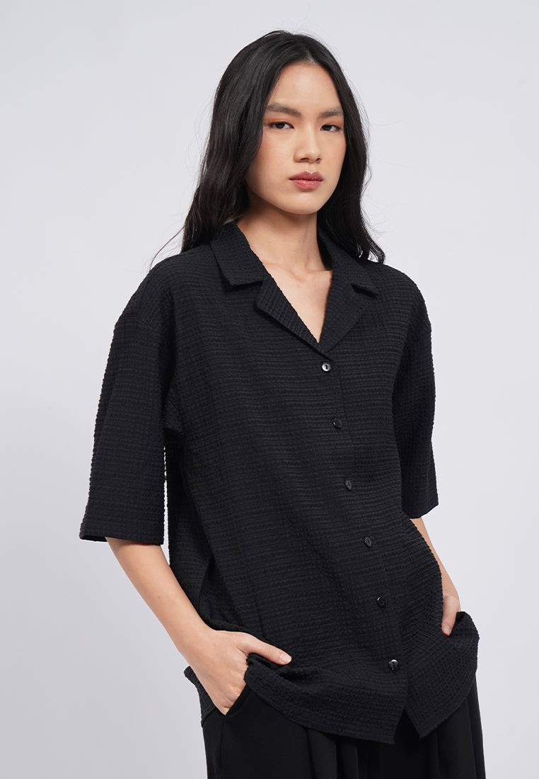 Oversized Boxy Shirt with Lapel