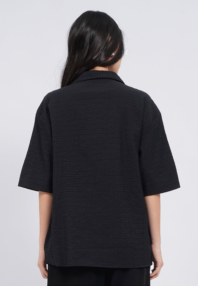 Oversized Boxy Shirt with Lapel